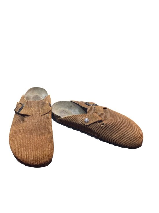 Birkenstock Shoes - Birkenstock Boston brown suede cordoroy clogs sandals sz 38/8.5 US SKU 10-392